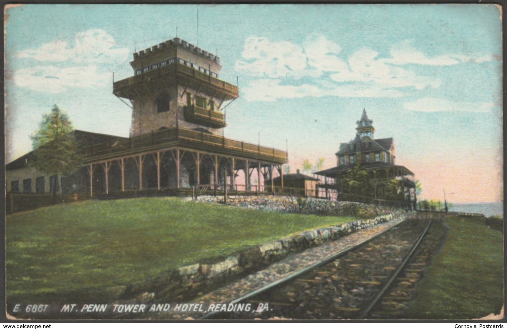 Mt Penn Tower And Hotel, Reading, Pennsylvania, 1907 - Langsdorf Postcard - Other & Unclassified