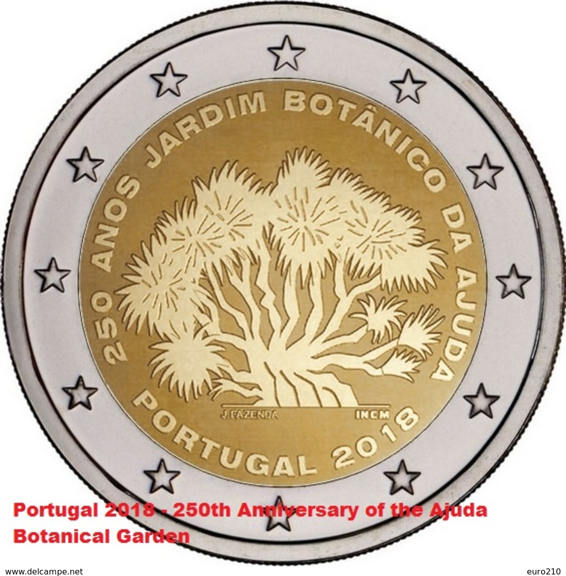 PORTUGAL - 2 Euro 2018 - 250 Ans Du Jardin Botanique D’Ajuda - Disponibles!!! - Portugal