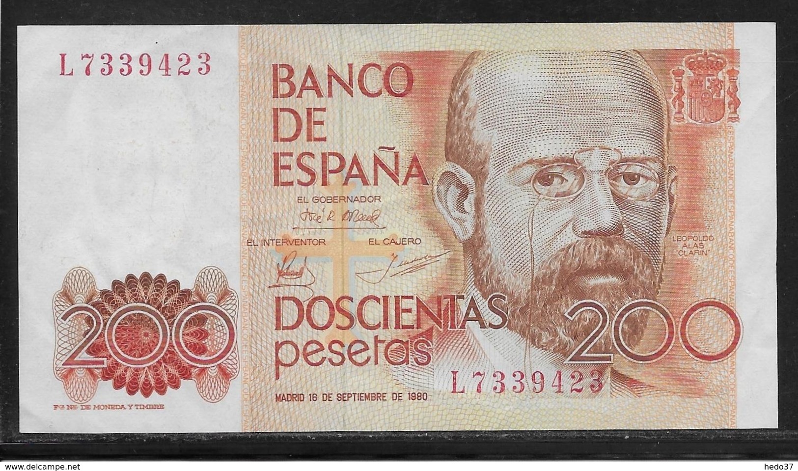 Espagne - 200 Pesetas  - Pick N° 156 - SPL - [ 4] 1975-… : Juan Carlos I