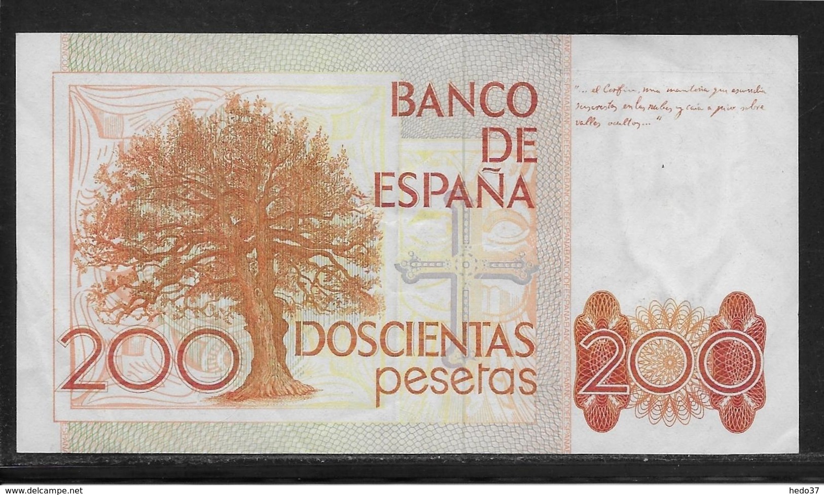 Espagne - 200 Pesetas  - Pick N° 156 - SPL - [ 4] 1975-… : Juan Carlos I