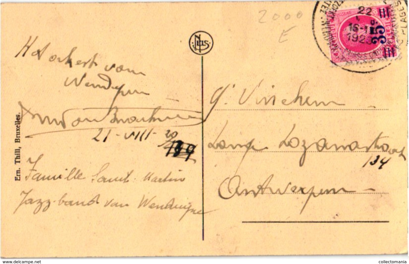 Prachtige Postkaart 1929 Zigeuner Vrouw, Musique Ambulante , Orgue, Orgel Hondenkar  NELS Jazzband VENTER - Wenduine