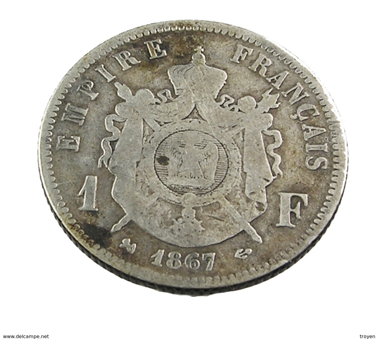 1 Franc  - Napoléon III   - France - 1867 K - Argent  - TB - - Other & Unclassified