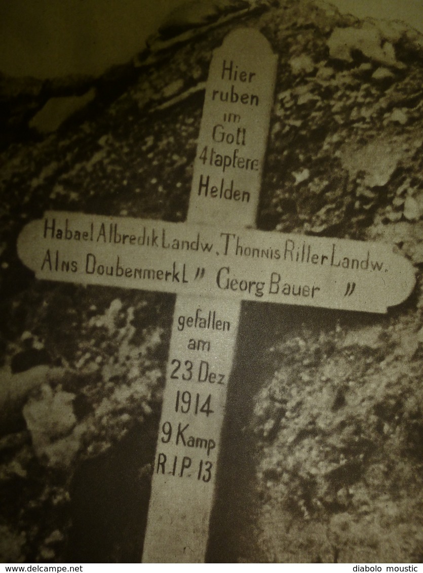 1915 LE MIROIR : Hier Ruben Im Gott 4 Tapfere Helden : Habael Albredik Landw,Thonnis Riller Landw,Alns Doubennmerkl,etc - Français