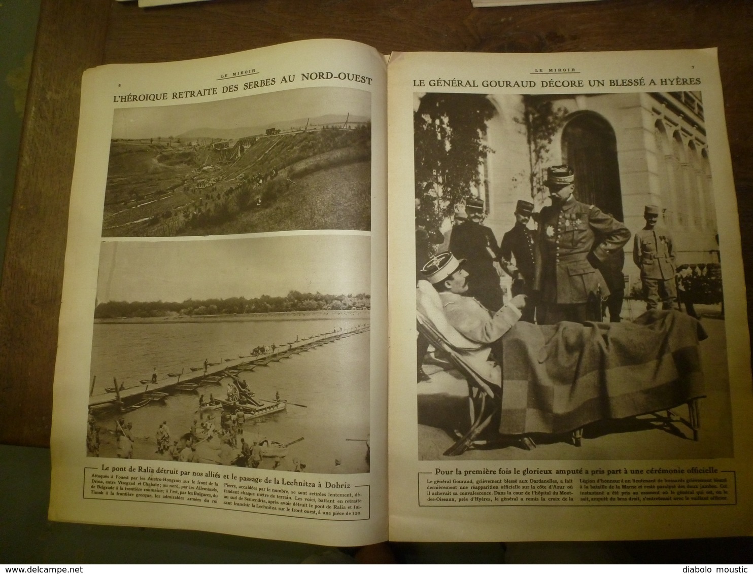 1915 LE MIROIR : Hier Ruben Im Gott 4 Tapfere Helden : Habael Albredik Landw,Thonnis Riller Landw,Alns Doubennmerkl,etc - Français