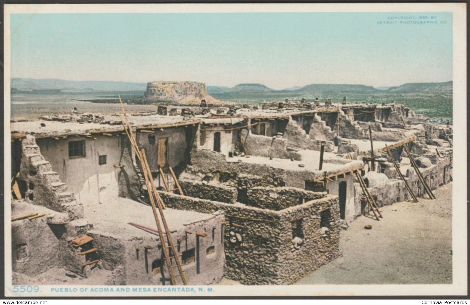 Pueblo Of Acoma And Mesa Encantada, New Mexico, C.1905-10 - Detroit Publishing Co Postcard - Other & Unclassified