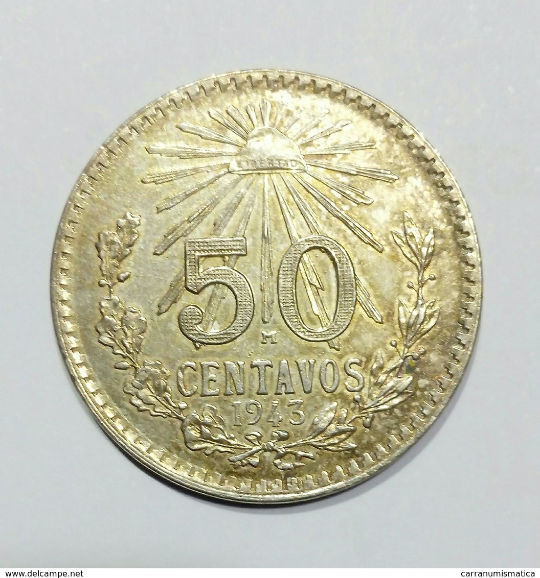 Messico / Mexico - 50 Centavos (1943) Silver / Ag - Mexico