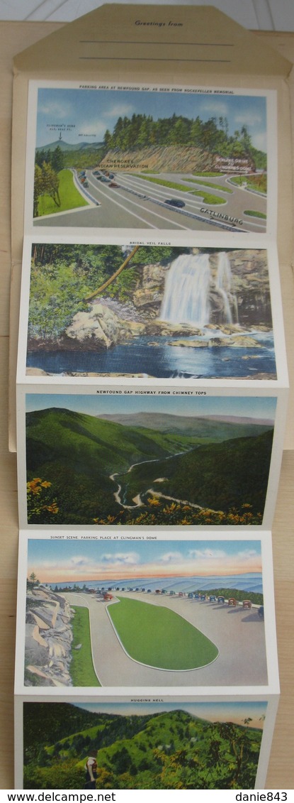 USA - Great smoky mountains national park - pochette postale, contenant 18 vues - format 9x14) -postcard cover, 18 views