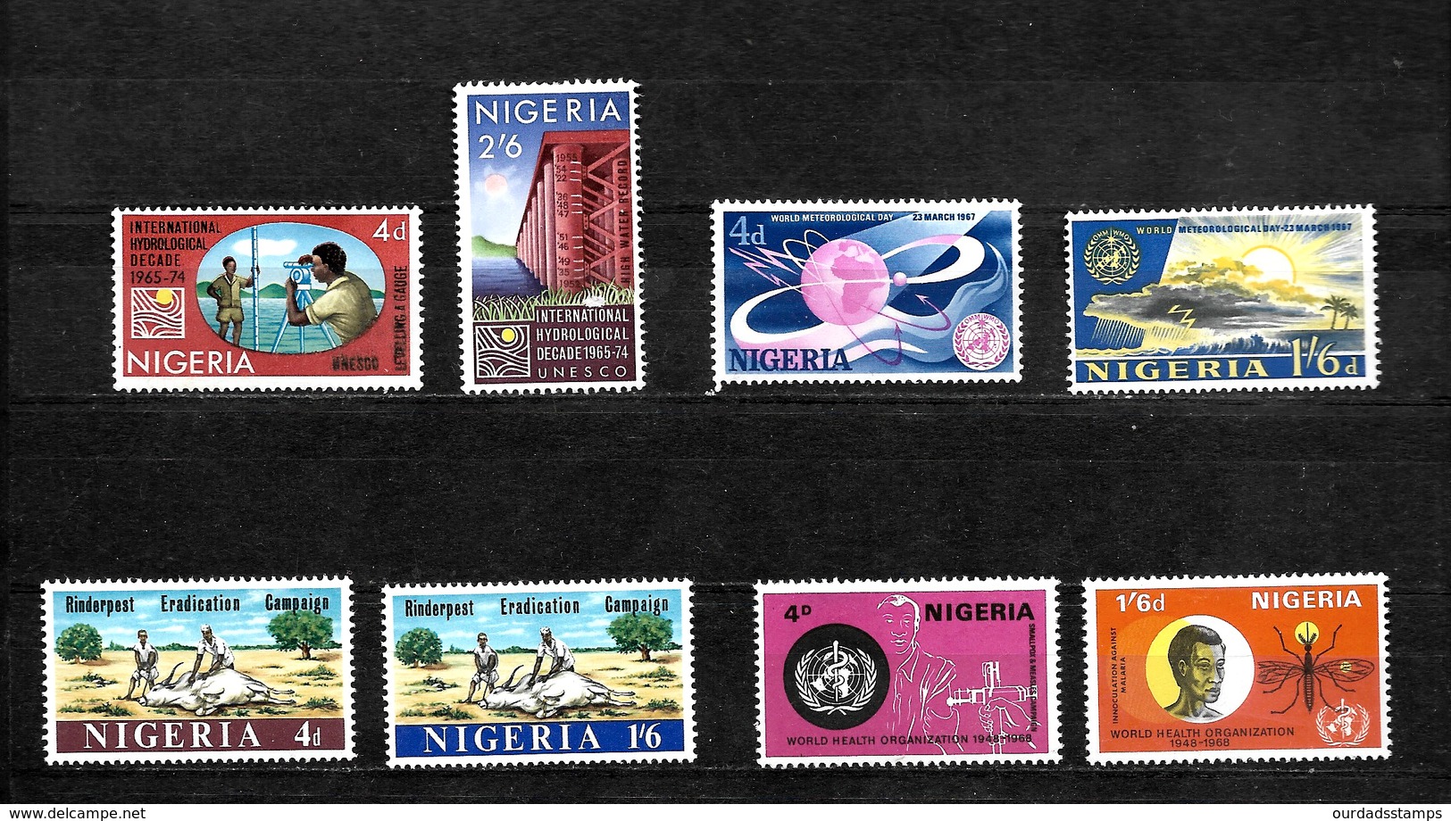 Nigeria 1967 & 1968 Complete All Sets LMM SG198- 216 (6829) - Nigeria (1961-...)