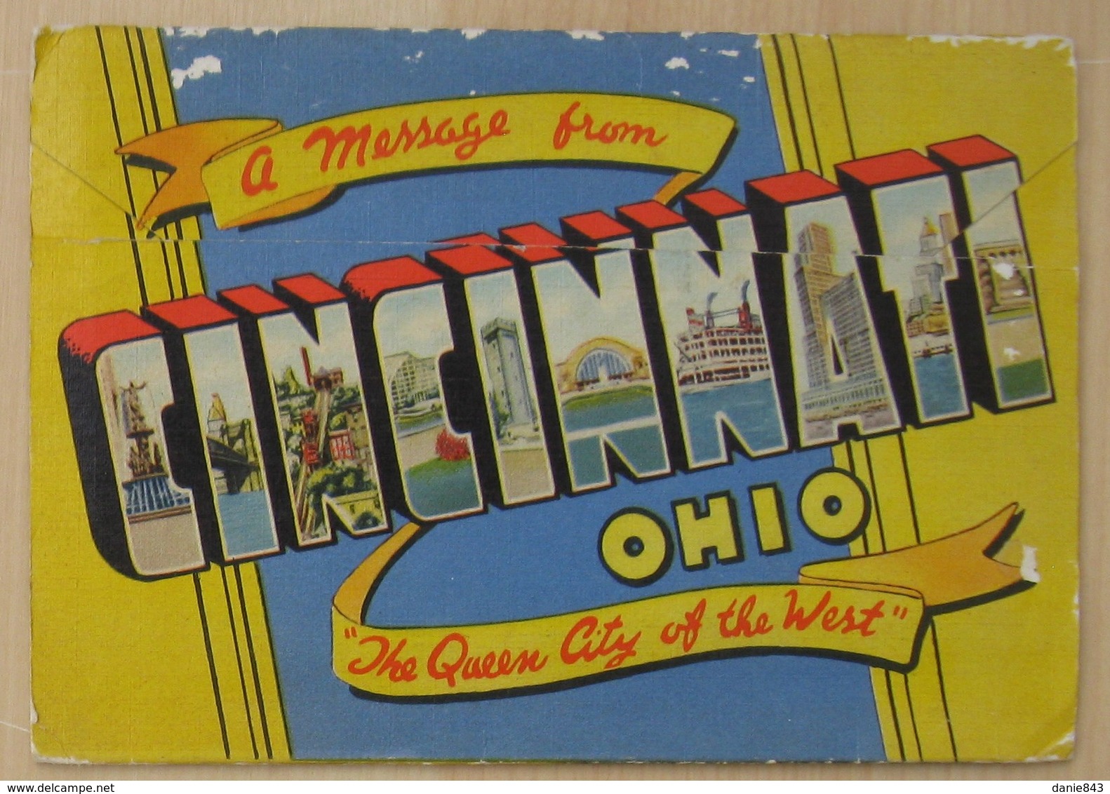 USA - CINCINNATI - "THE QUEEN CITY" - Pochette Postale, Contenant 16 Vues - Format 9x14) -postcard Cover, 16 Views - Cincinnati