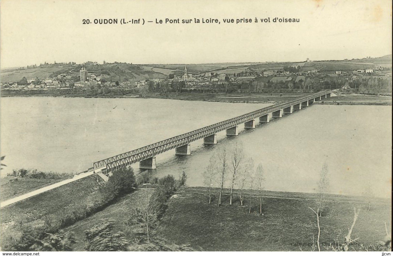 44 - Oudon - Le Pont Sur La Loire, Vue Prise à Vol D' Oiseau - Oudon