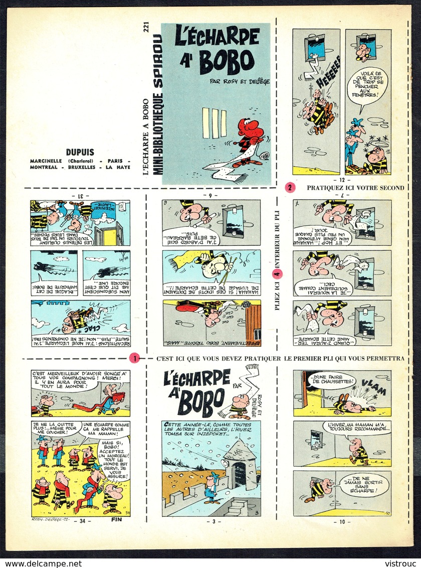 Mini-récit N° 221 " L'ECHARPE A BOBO " De ROSY Et DELIèGE - Supplément à Spirou - Non Monté. - Spirou Magazine