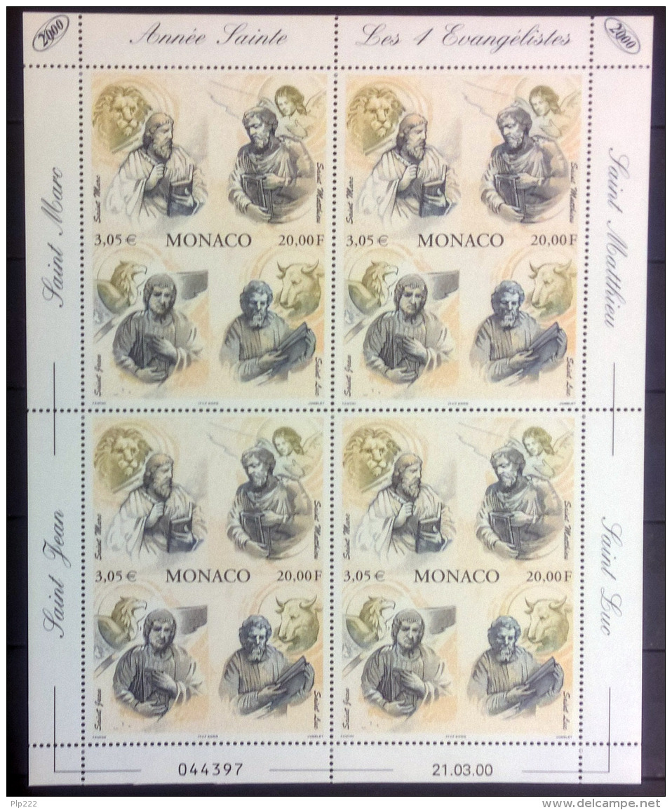 Monaco 2000 Unif.2262 Minisheet **/MNH VF - Blocks & Kleinbögen