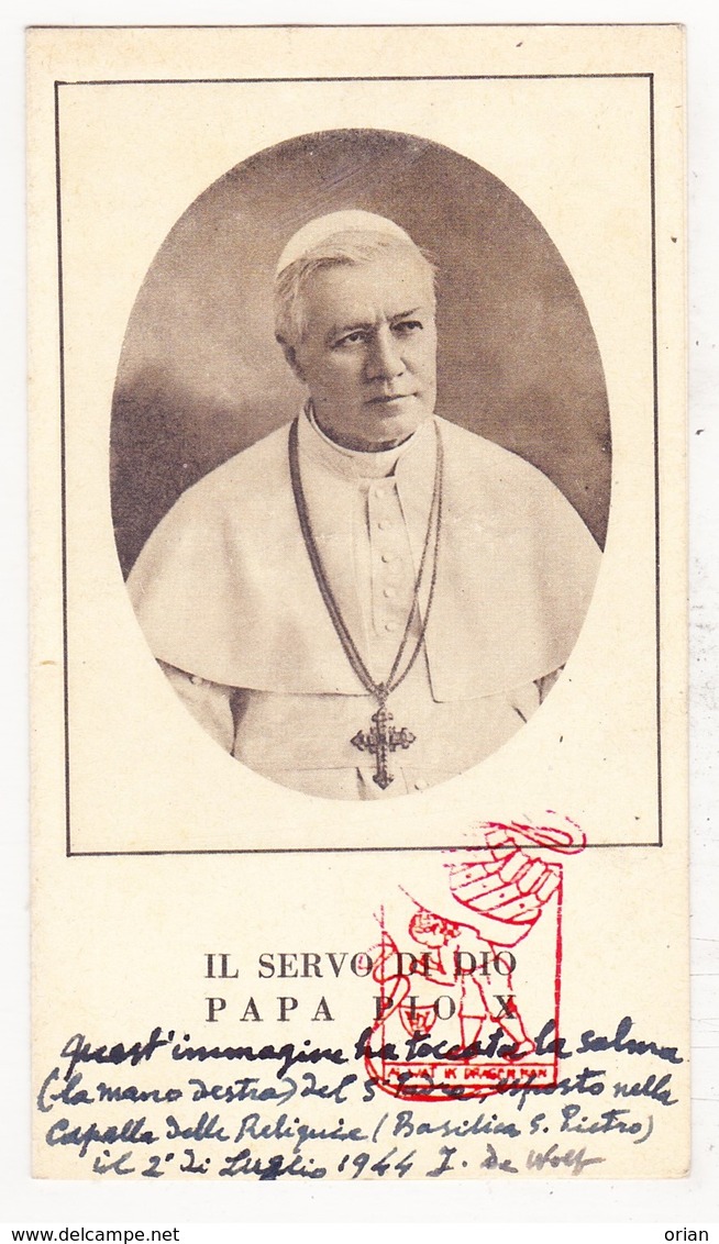 Photo Paus Pope Pape Pius X Giuseppe Melchiorre Sarto ° Riese 1835 † Roma 1914 ITALIA - Devotion Images