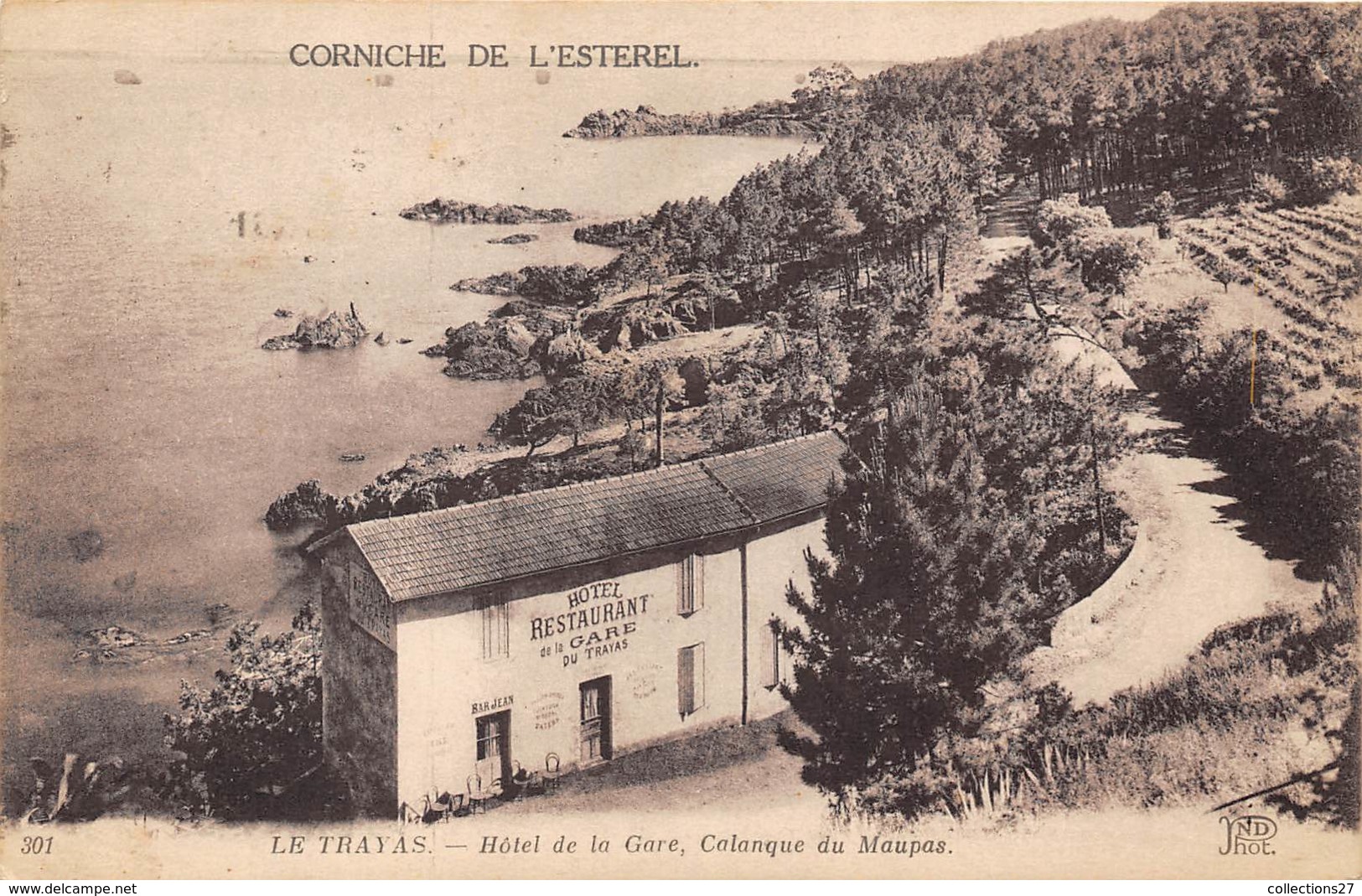 83-LE-TRAYAS- CORNICHE DE L'ESTEREL - HÔTEL DE LA GARE , CALANQUE DU MAUPAS - Autres & Non Classés