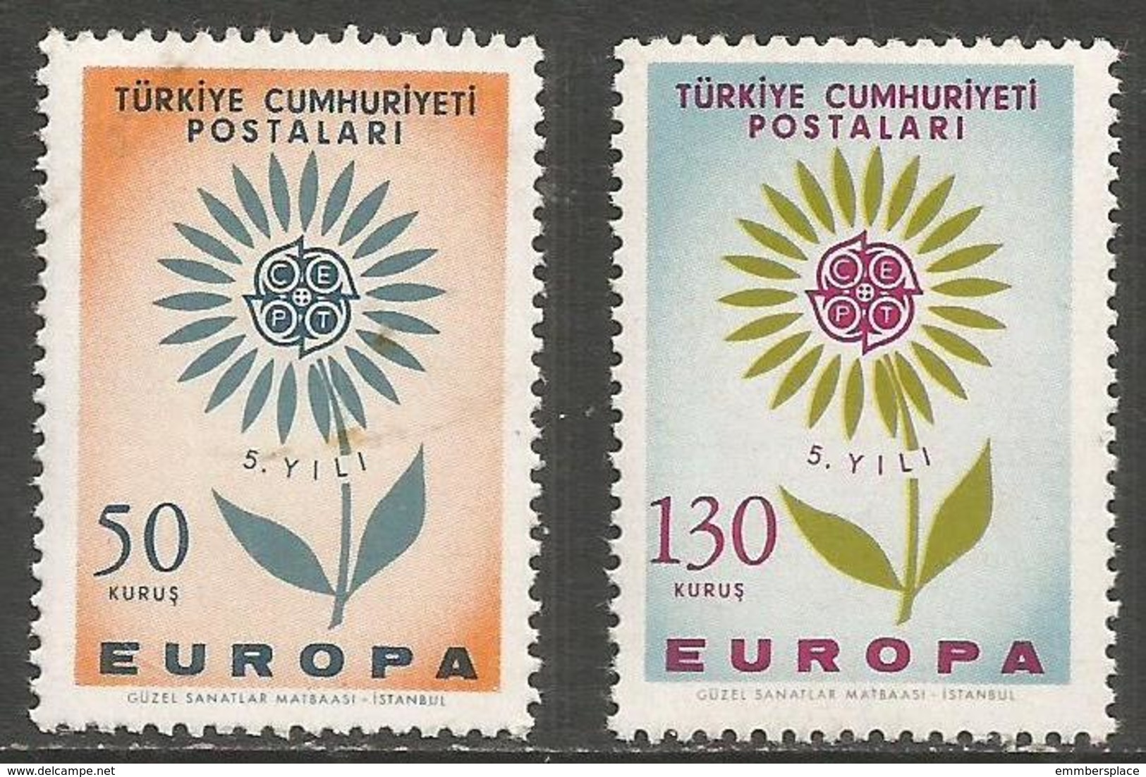 Turkey - 1964 Europa MNH ** - Unused Stamps