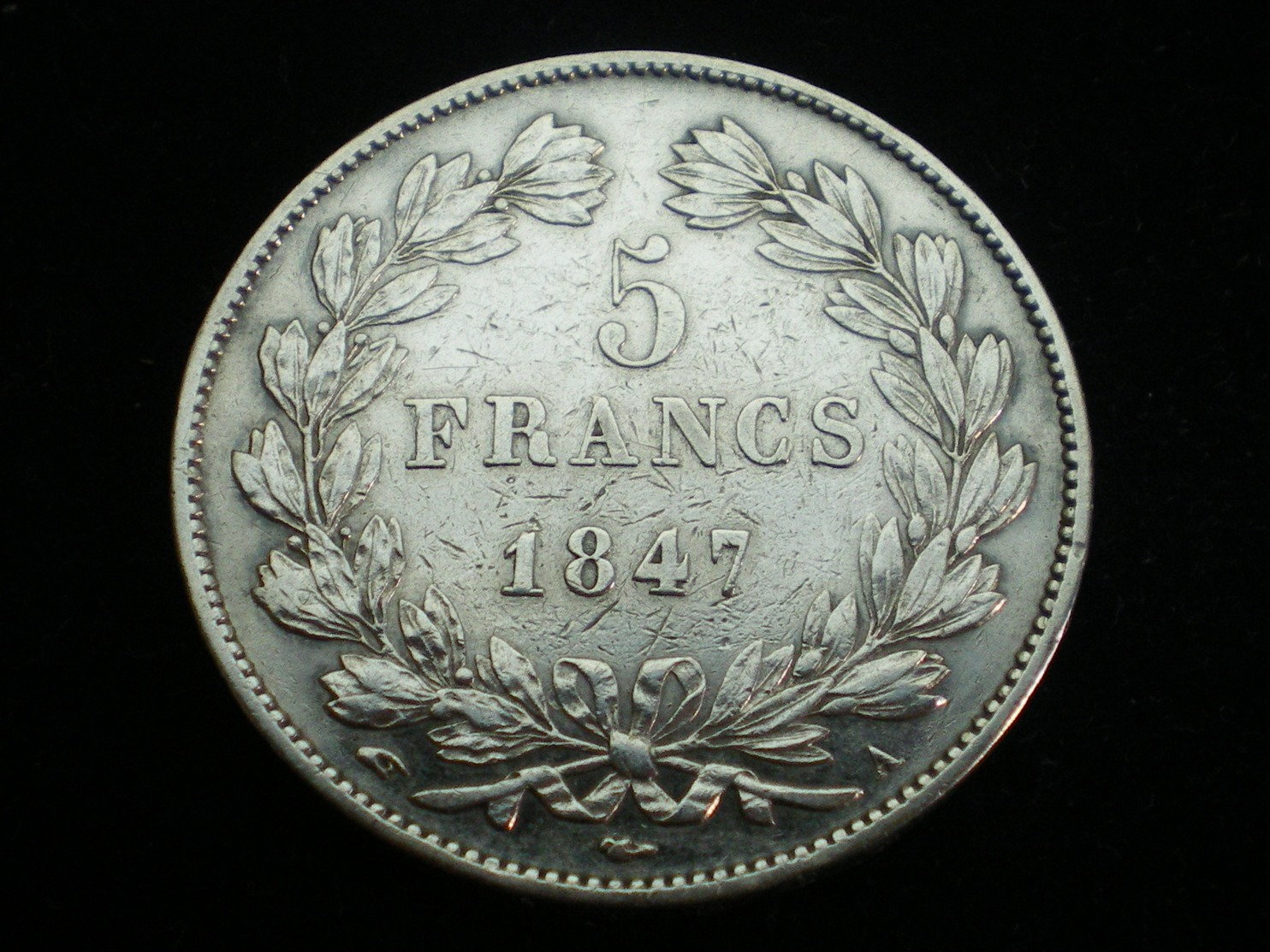 5 FRANCS ARGENT LOUIS PHILIPPE I      ( 2 ème Type I éloigné )  1847 A     ( Lot Plrg5/10 ) - Autres & Non Classés