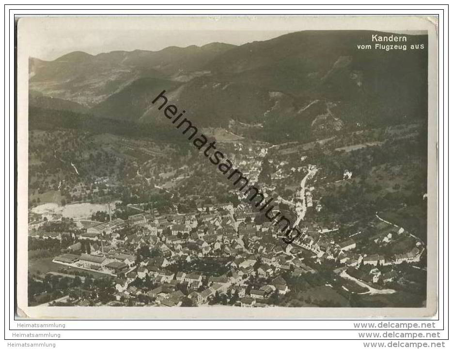 Kandern Vom Flugzeug Aus - Foto-AK Grossformat - Kandern