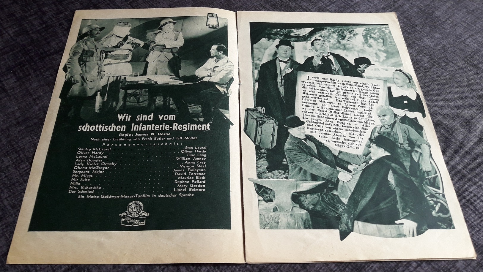 STAN LAUREL & OLIVER HARDY In "Wir Sind Vom Schottischen Infanterie-Regiment" - Altes IFK-Filmprogramm - 182243 - Magazines