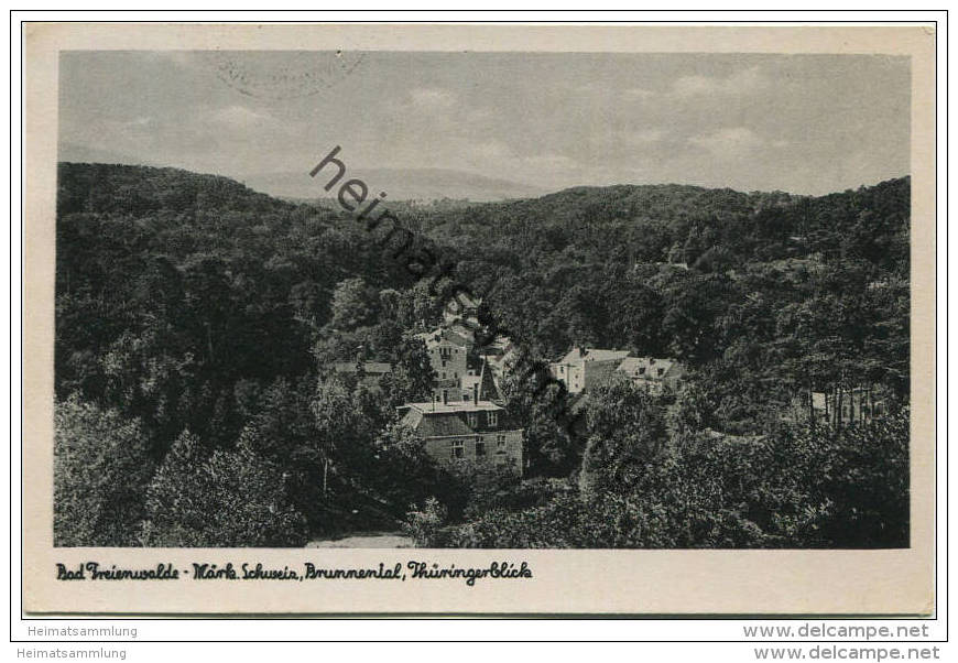 Bad Freienwalde - Brunnental - Thüringerblick - Verlag Schöning &amp; Co. Lübeck Gel. 1944 - Bad Freienwalde