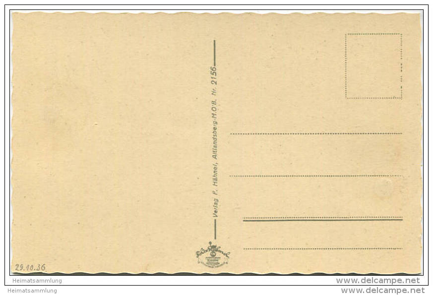 Altlandsberg - Poststrasse Mit Rathaus - Verlag F. Hähnel Altlandsberg 30er Jahre - Altlandsberg