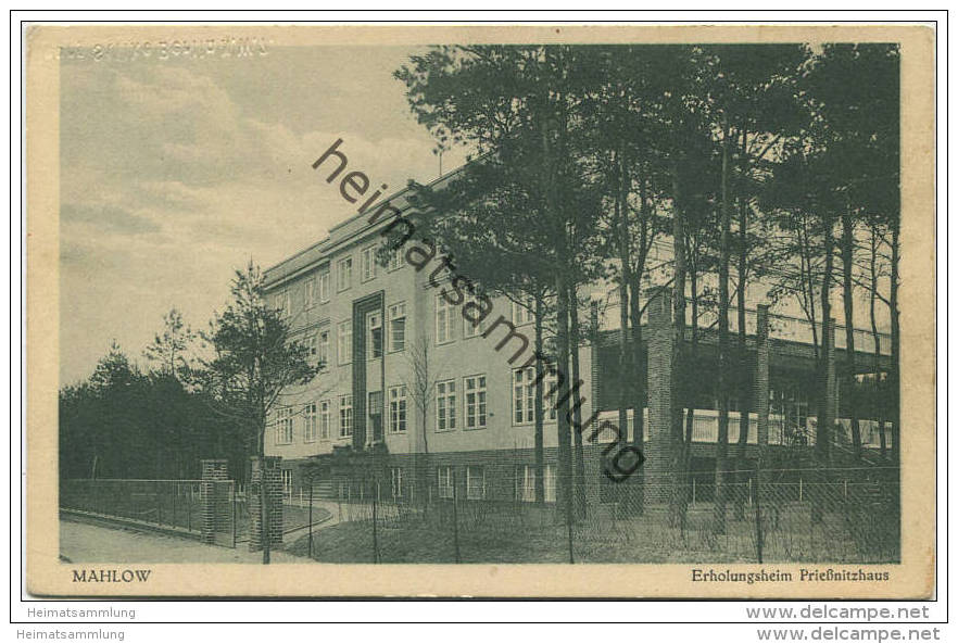 Mahlow - Erholungsheim Priessnitzhaus - Verlag J. Goldiner Berlin 30er Jahre - Blankenfelde