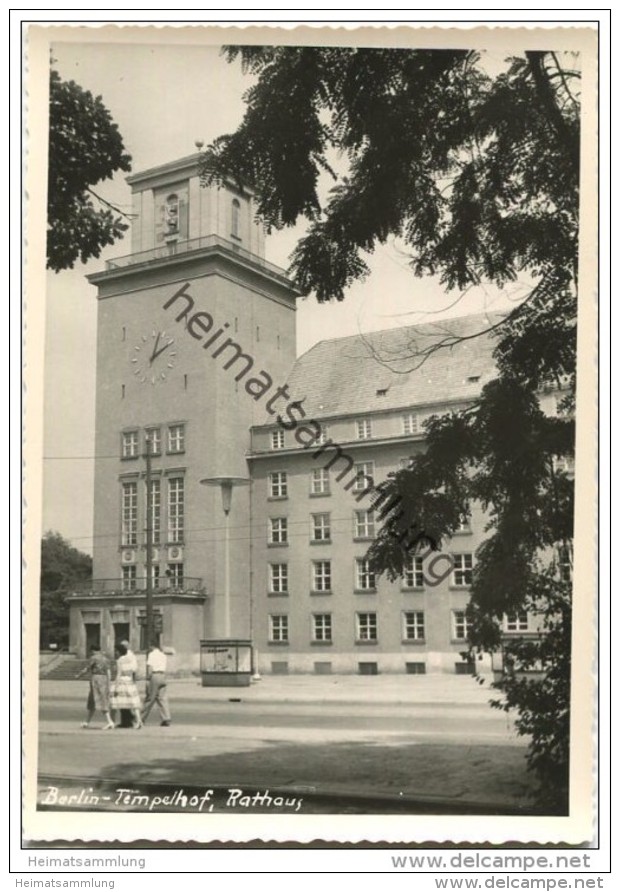 Berlin-Tempelhof - Rathaus - Foto-AK Grossformat - Verlag Bruno Schroeter Berlin 60er Jahre - Tempelhof