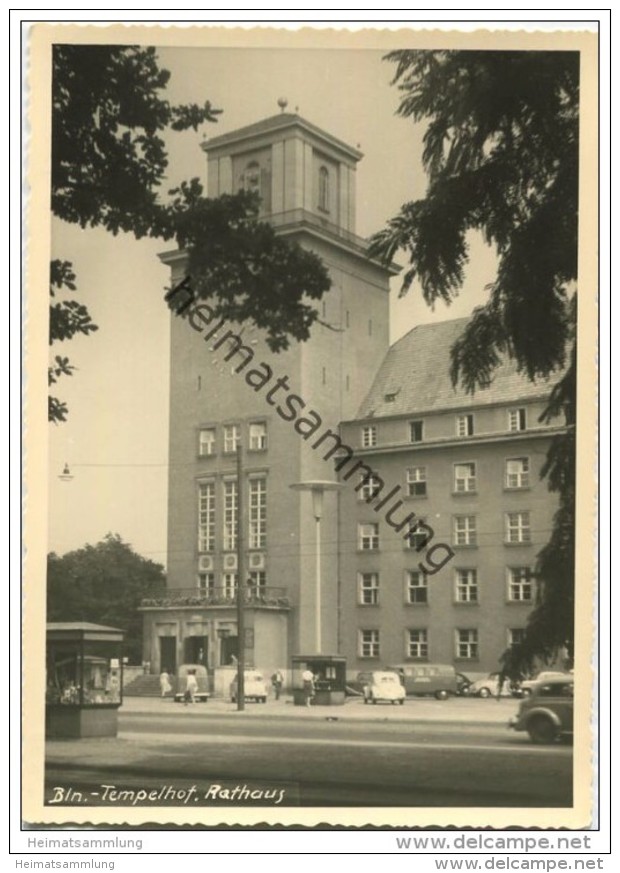 Berlin-Tempelhof - Rathaus - Foto-AK Grossformat - Verlag Bruno Schroeter Berlin 50er Jahre - Tempelhof