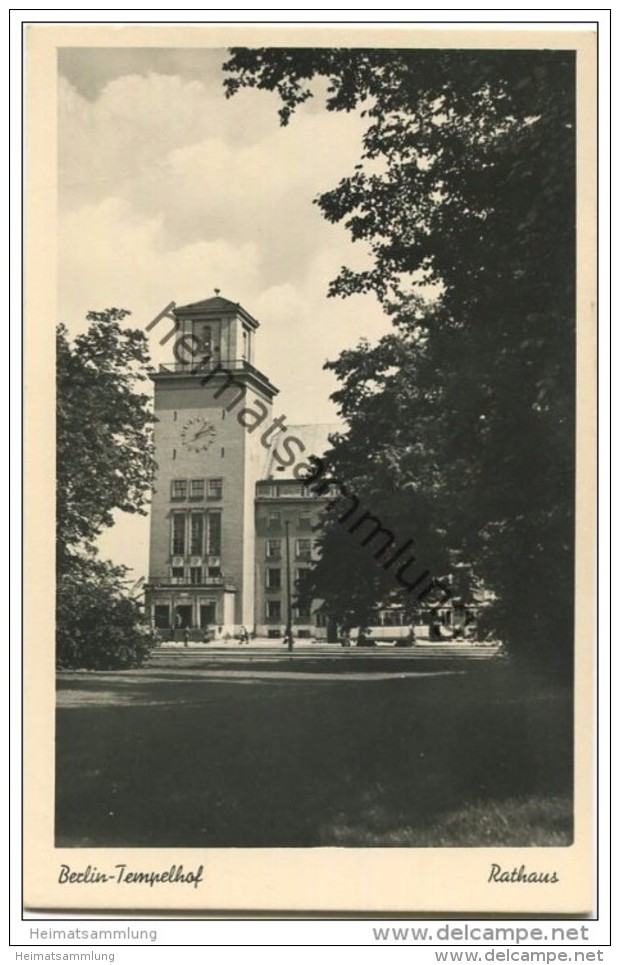 Berlin-Tempelhof - Rathaus - Foto-AK - Verlag H. Locke Berlin 1950 - Tempelhof