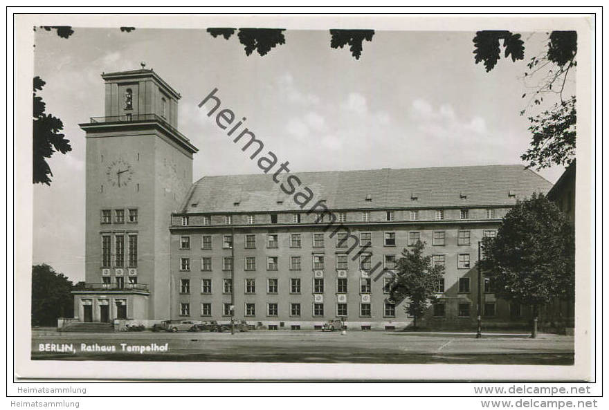 Berlin-Tempelhof - Rathaus - Foto-AK 50er Jahre - Tempelhof