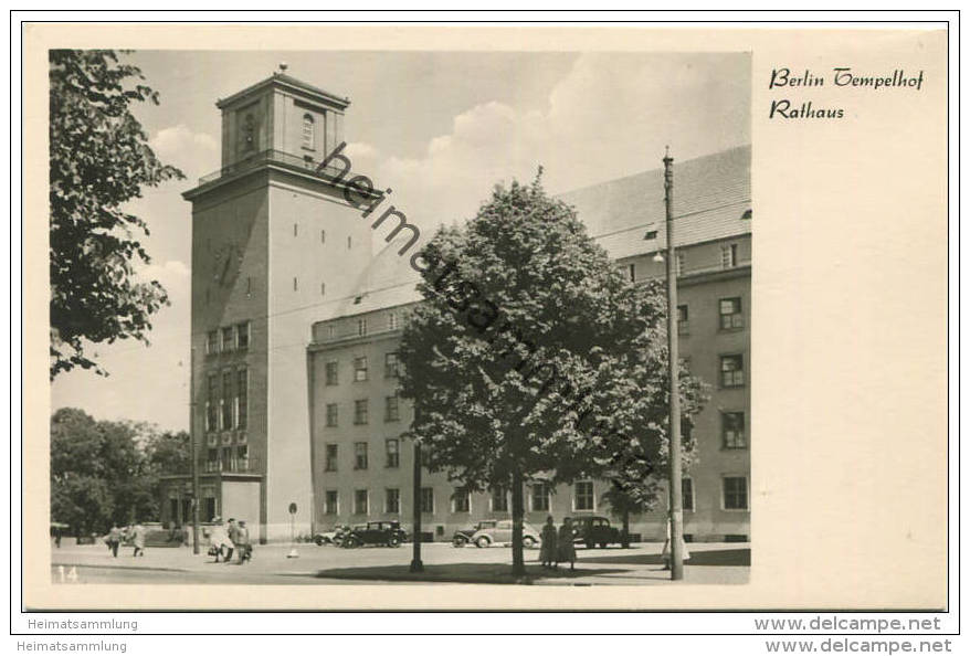 Berlin-Tempelhof - Rathaus - Foto-AK - Verlag Hans Steffen 50er Jahre - Tempelhof