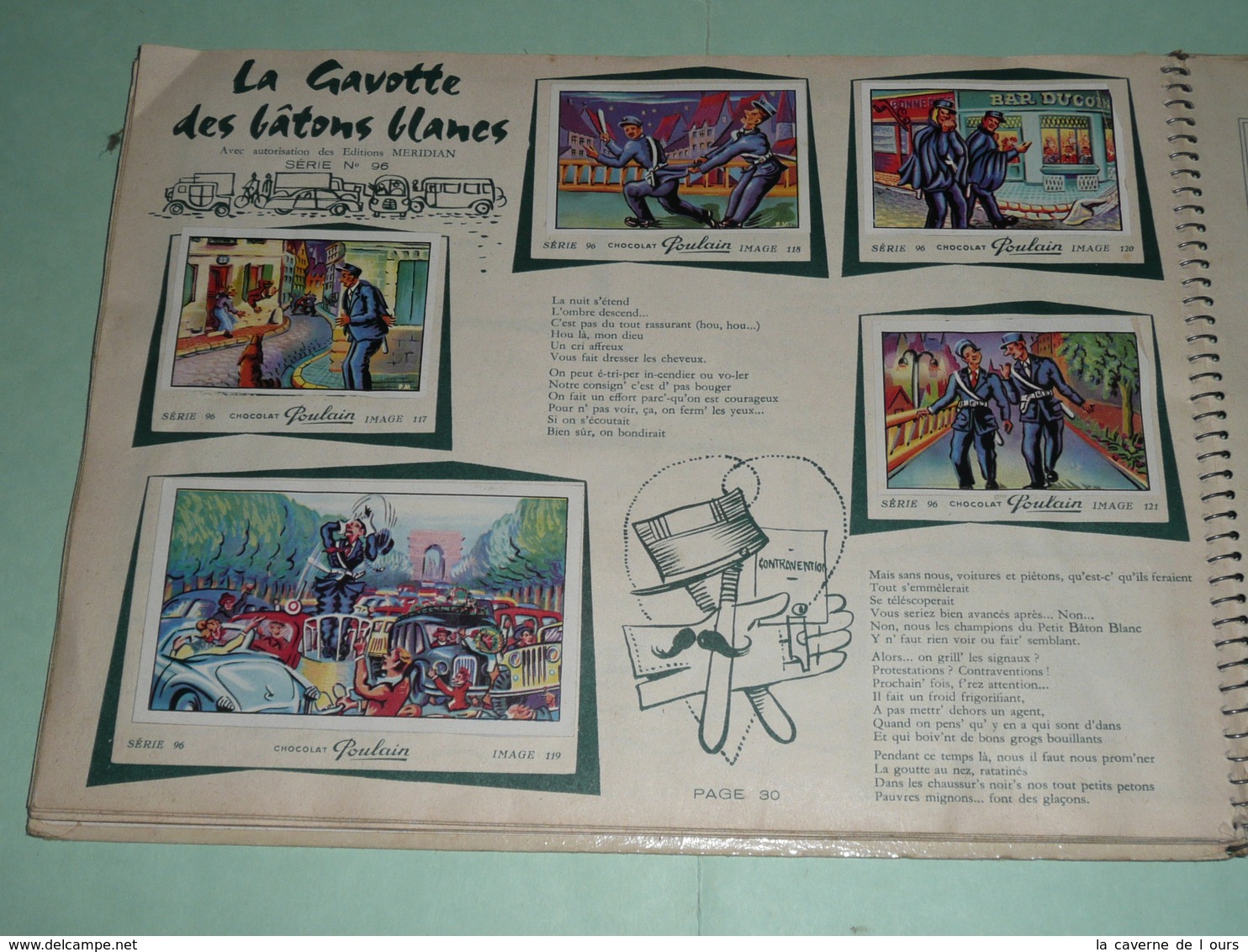 Rare ancien album COMPLET, images Chromos Lithos Chocolat POULAIN, Chansons de France, séries 69 à 96