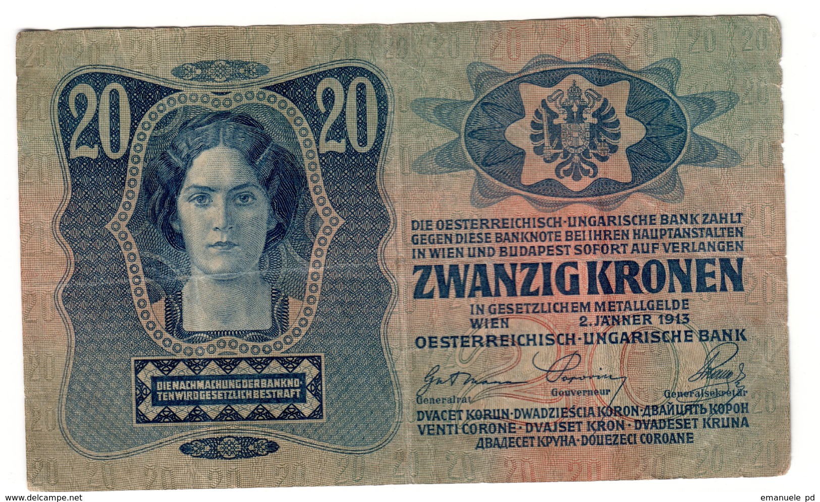 Austria 20 Kronen 1913 - Austria