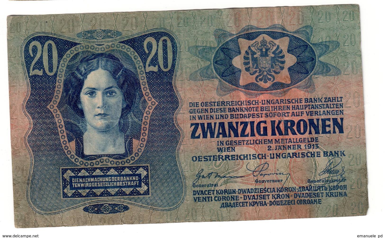 Austria 20 Kronen 1913 - Austria