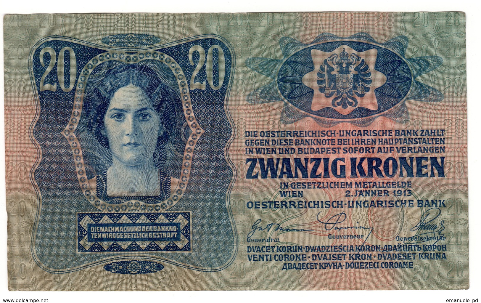 Austria 20 Kronen 1913 - Austria