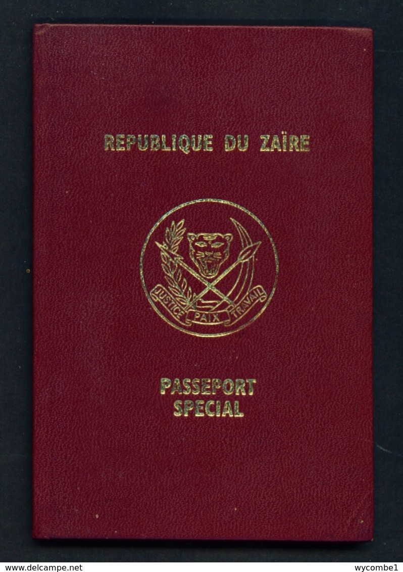 ZAIRE - Complete Expired And Cancelled Special Passport. All Used Pages Shown. - Historical Documents