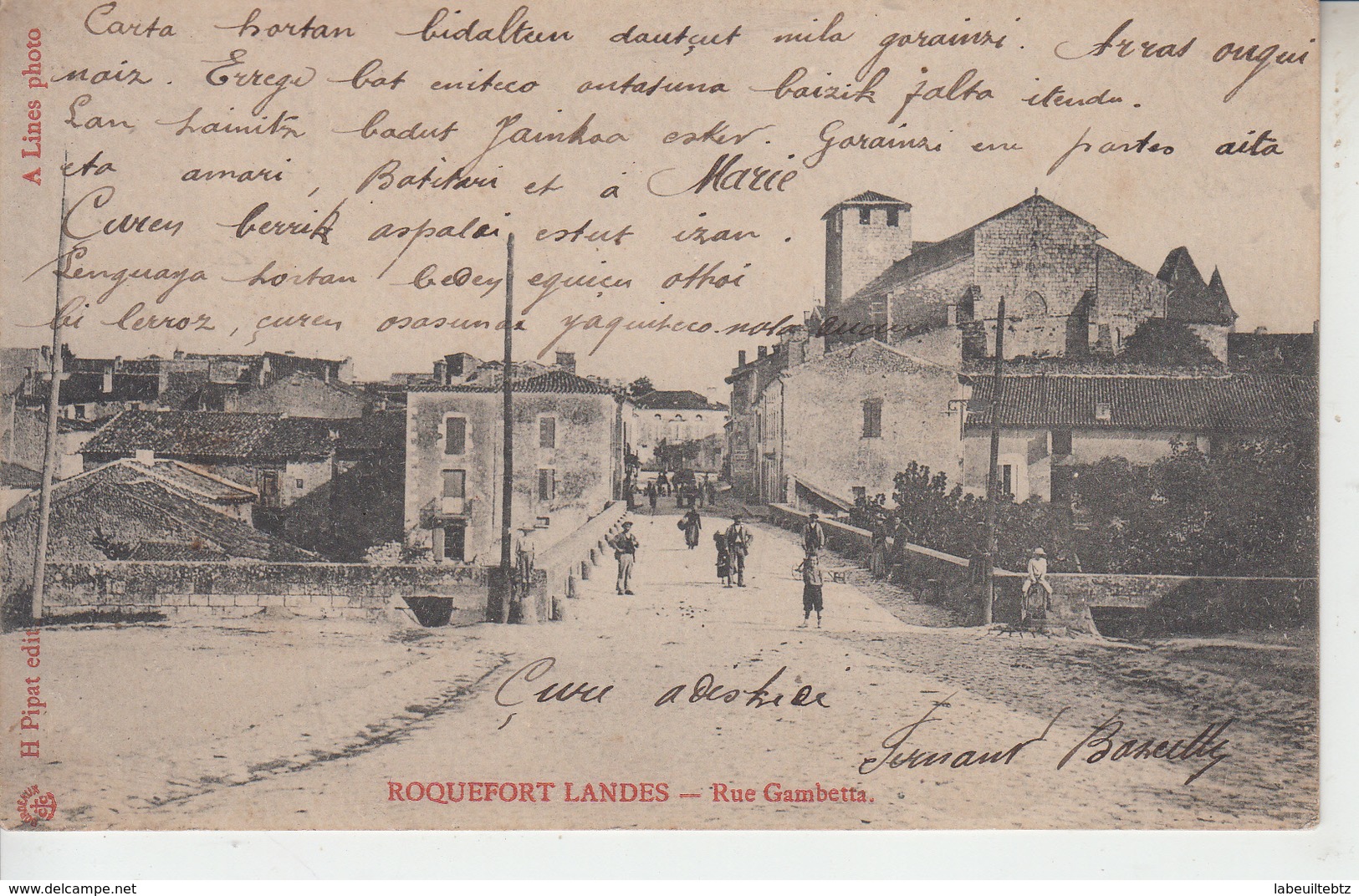 LANDES - ROQUEFORT - Lot De 3 Cartes - Rue Thiers Gambetta & Alphonse Castaing  PRIX FIXE - Roquefort