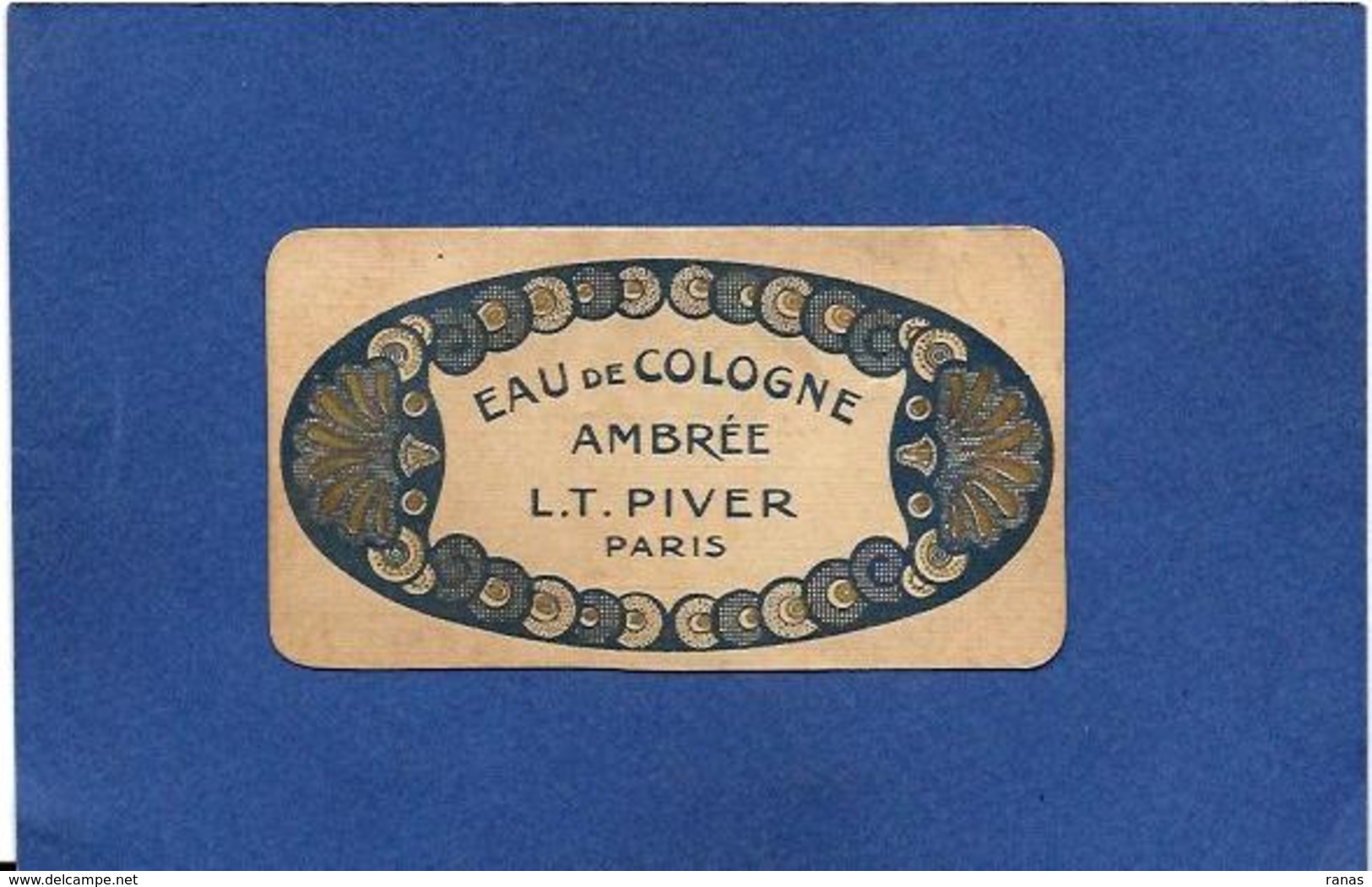 Carte Parfumée Parfum Publicité Publicitaire LT PIVER Ambrée Calendrier 1921 1922  8,7 X 4,8 - Anciennes (jusque 1960)