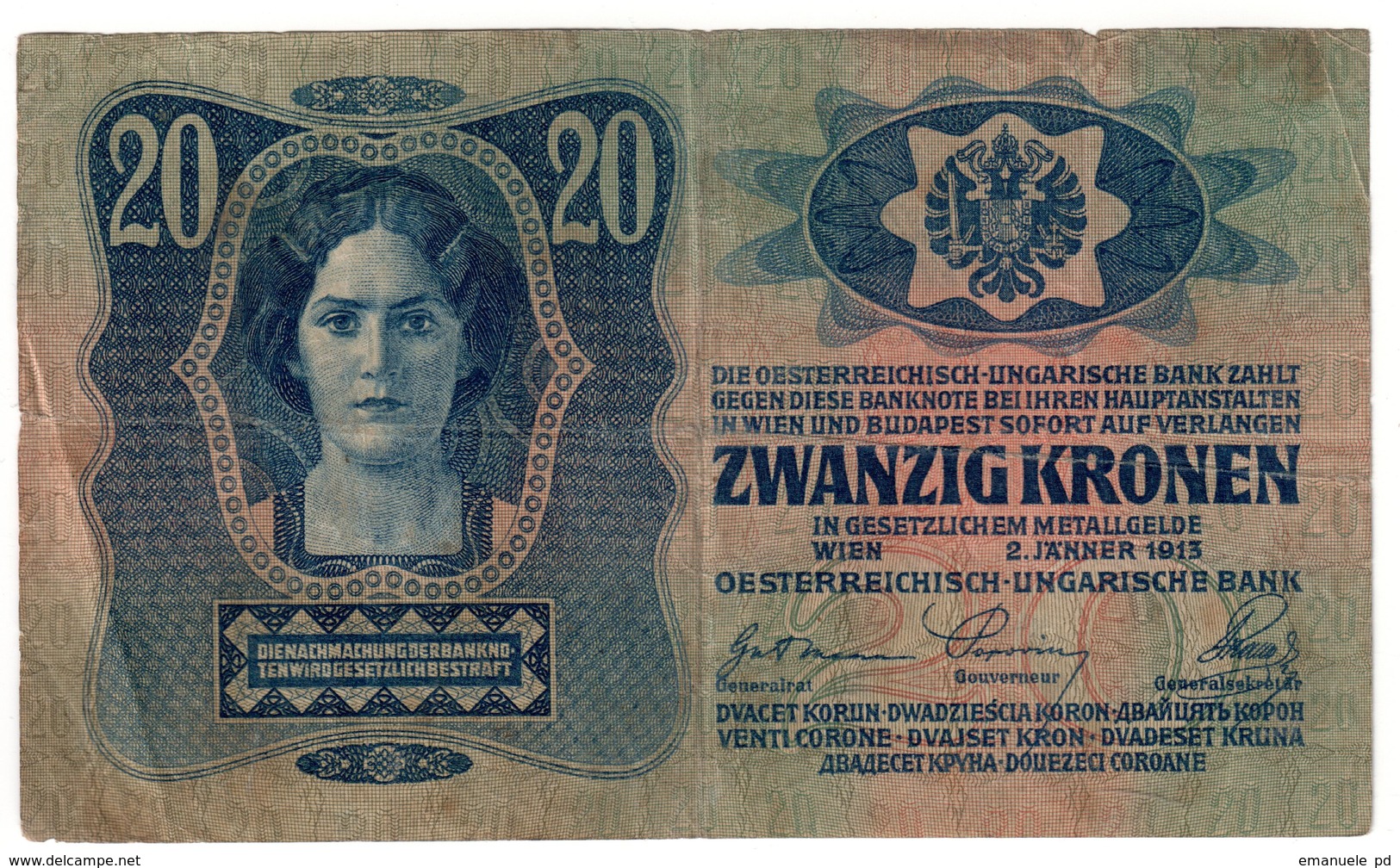 Austria 20 Kronen 1913 - Austria