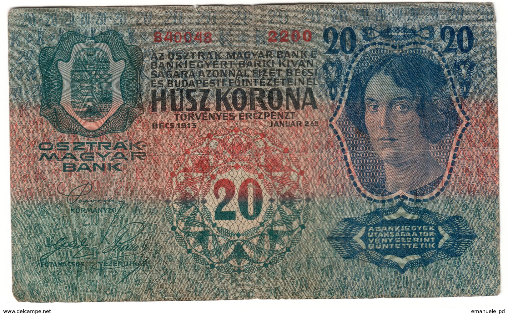 Austria 20 Kronen 1913 - Austria