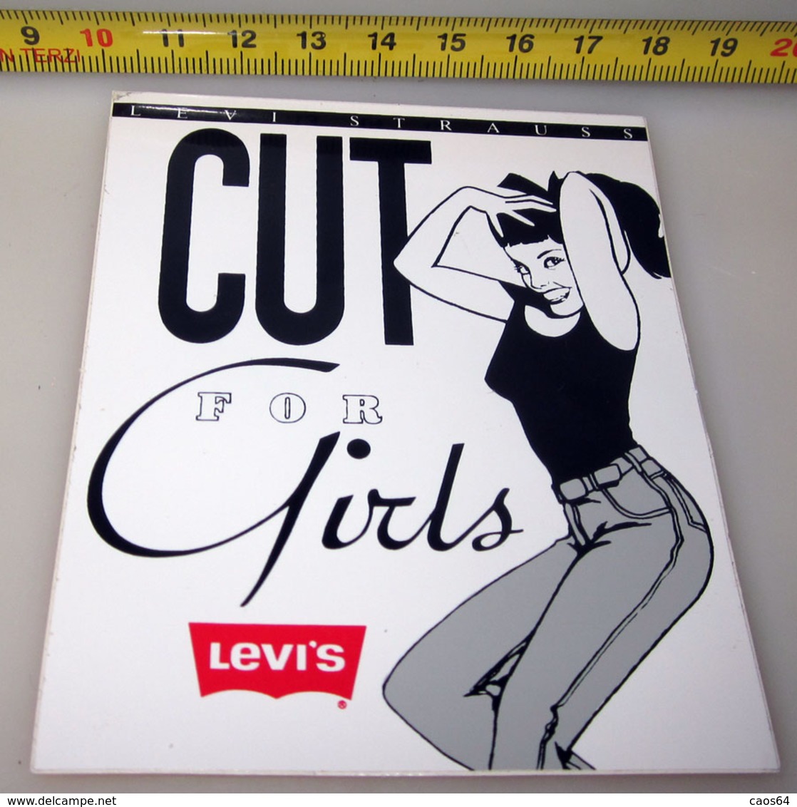 LEVI'S CUT FOR GIRLS ADESIVO STICKER VINTAGE - Adesivi