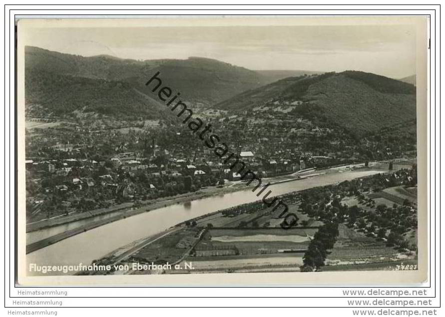 Eberbach - Flugzeugaufnahme - Foto-AK - Eberbach