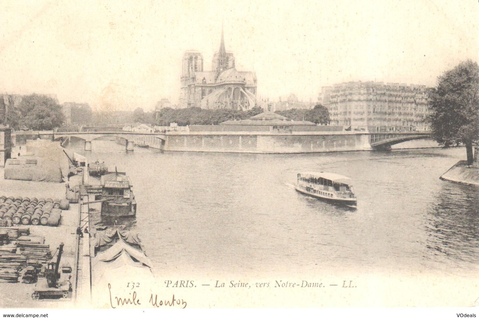 (75) Paris - Paris - La Seine Vers Notre-Dame - La Seine Et Ses Bords