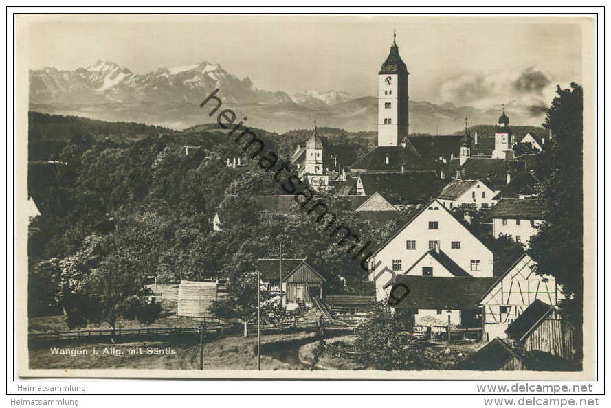 Wangen Im Allgäu Mit Säntis - Foto-AK 30er Jahre - Verlag Fotohandlung Bulmer Wangen - Wangen I. Allg.