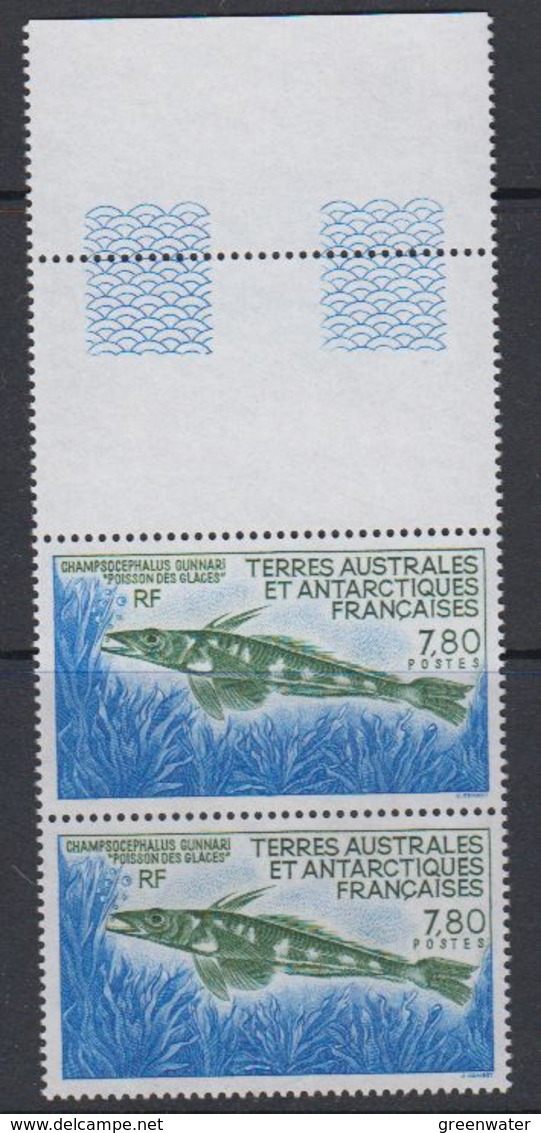 TAAF 1991 Poisson Des Glaces 1v (pair, Margin)  ** Mnh (40312B) - Nuevos