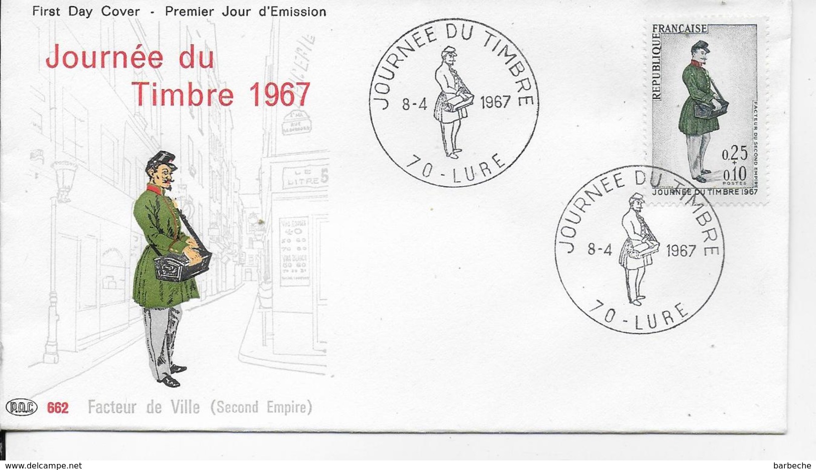 70.- LURE 1967 JOURNEE DU TIMBRE - 1960-1969