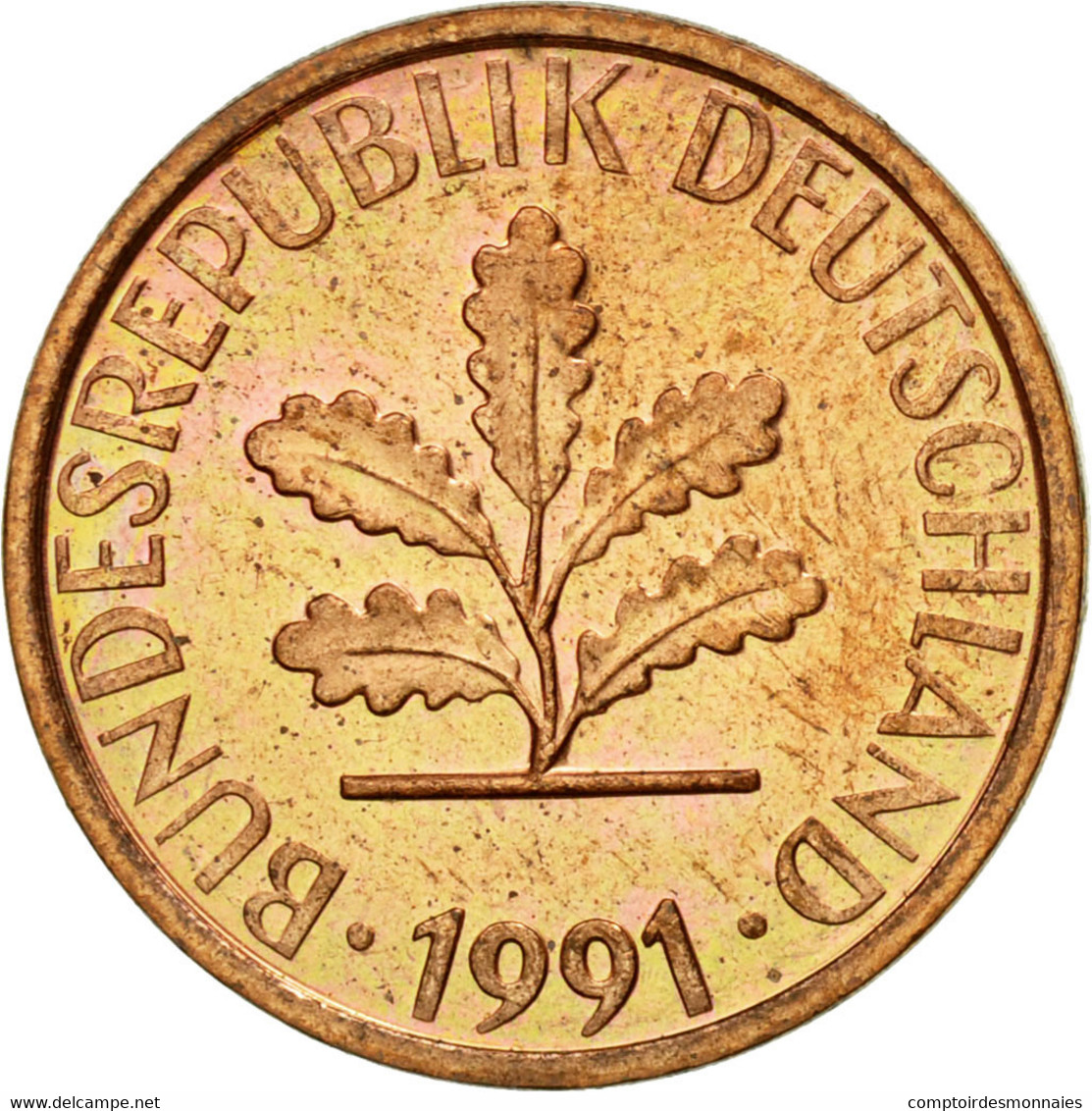 Monnaie, République Fédérale Allemande, Pfennig, 1991, Berlin, TTB+, Copper - 1 Pfennig