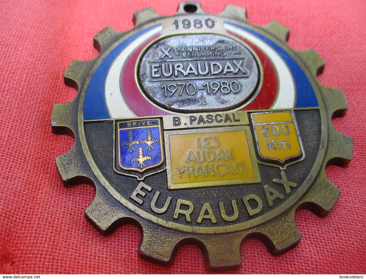 Médaille De Sport/Cyclisme/ EURAUDAX/ 200 KM/ Xéme Anniversaire/ BRIVE/Les Audax Français/1980    SPO288 - Cyclisme
