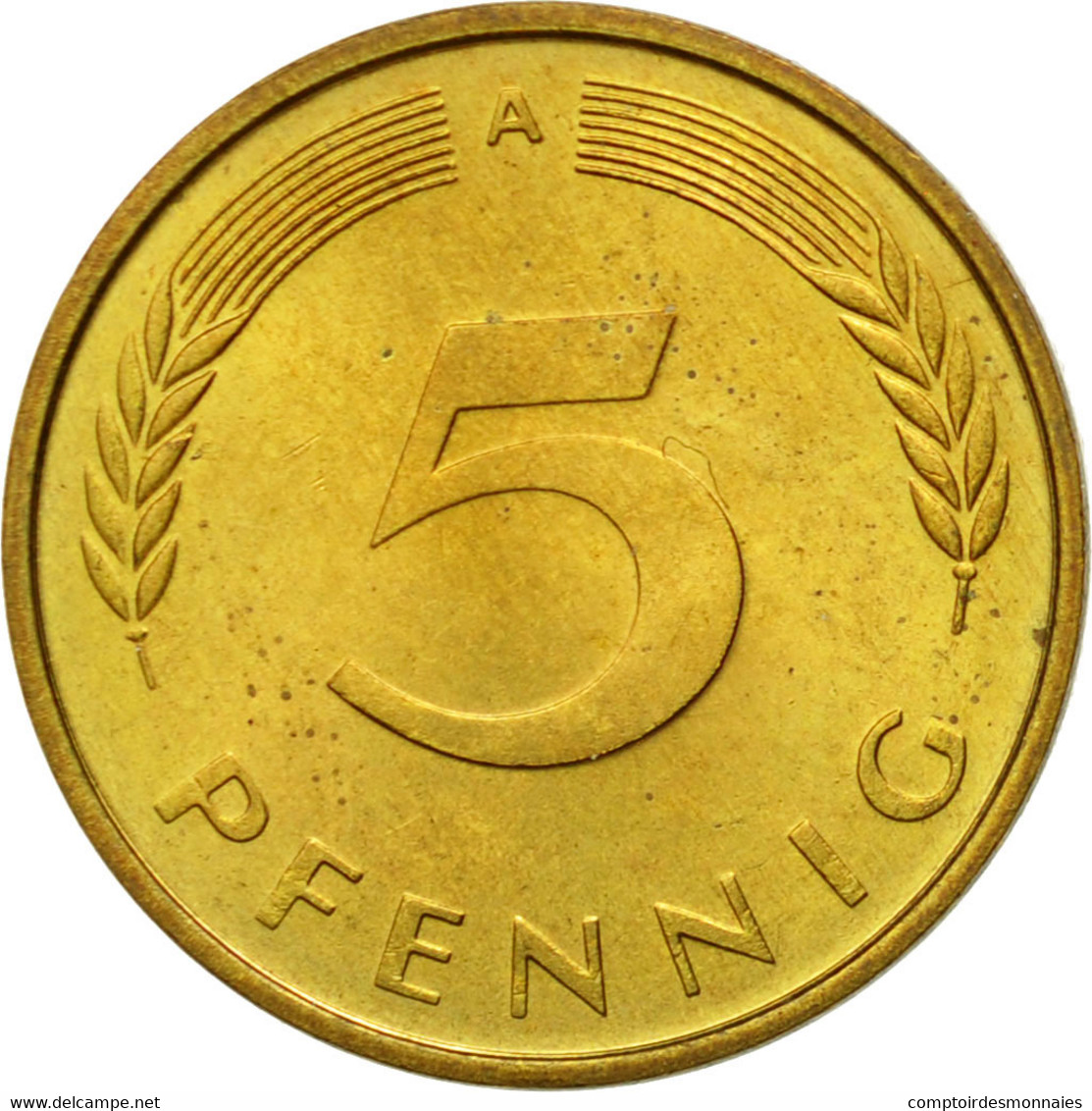 Monnaie, République Fédérale Allemande, 5 Pfennig, 1990, Berlin, SUP, Brass - 5 Pfennig