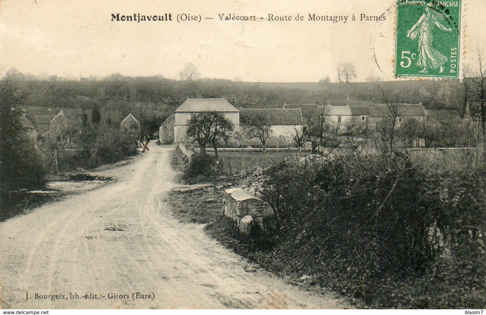 CPA - EnviroMONTJAVOULT (60) - Aspect Du Hameau De VALECOURT Et De La Route De Montagny à Parnes - Années 1910 - Montjavoult