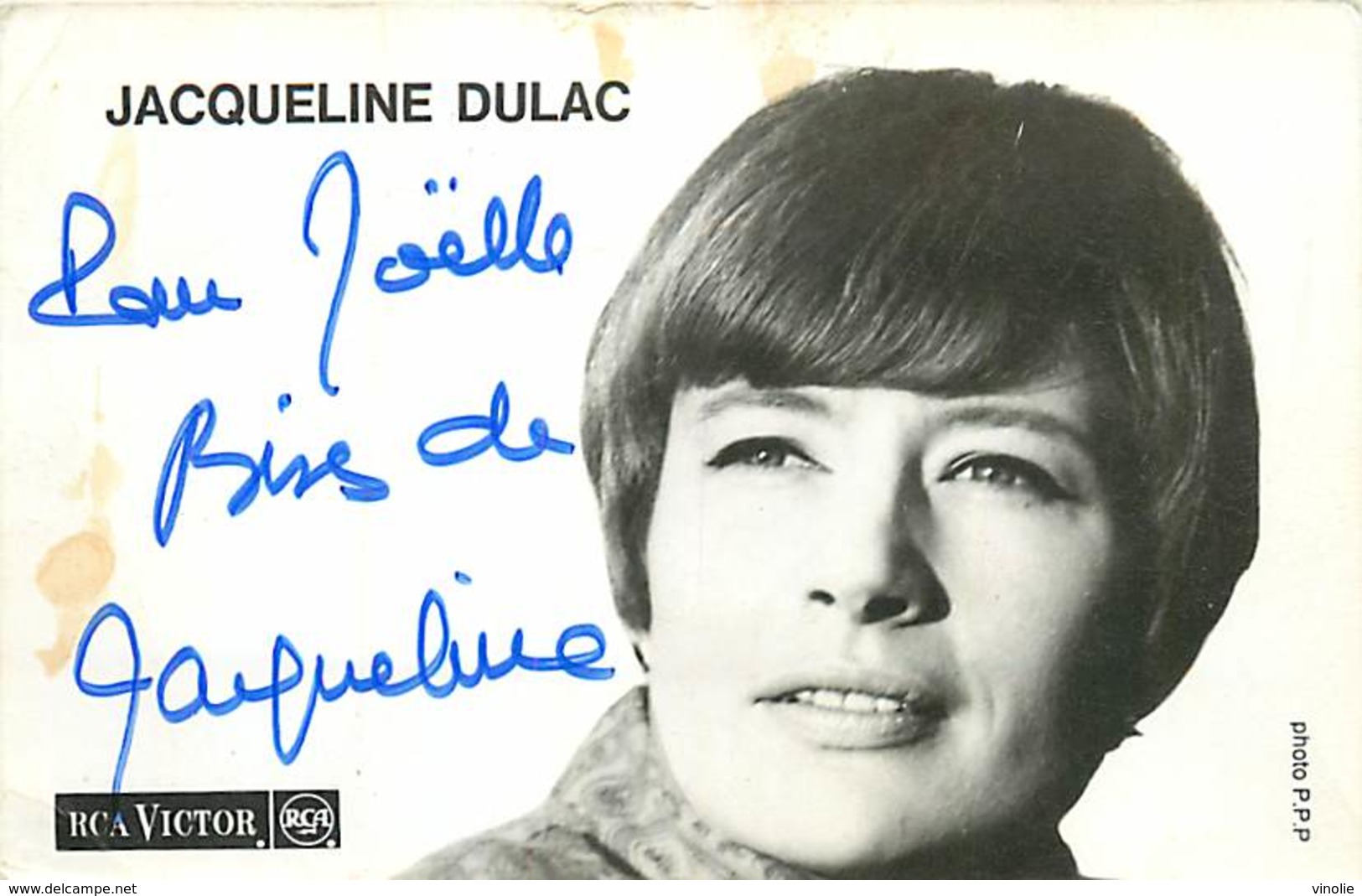 D-18-1879 : DEDICACE. AUTOGRAPHE DE JACQUELINE DULAC - Künstler